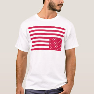 T-shirt Drapeau américain à l'envers - rouge