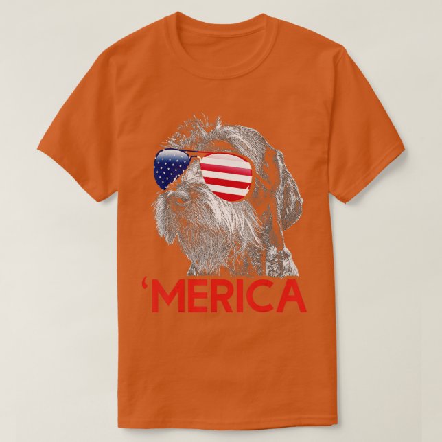 T-shirt drapeau américain À poils durs allemand (Design devant)