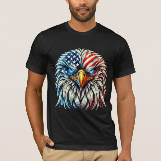 T-shirt Drapeau américain aigle chauve patriotique États-U