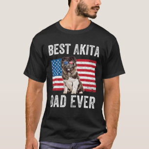 T-shirt Drapeau américain Akita Dog Lo