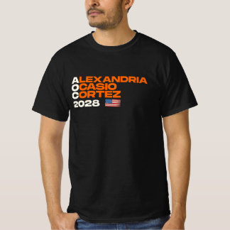 T-shirt Drapeau américain Alexandria Ocasio-Cortez 2028