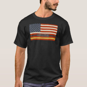 T-shirt Drapeau américain allemand racines allemandes