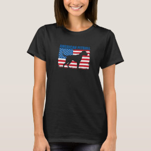 T-shirt Drapeau Américain American Pitbull pour Chien