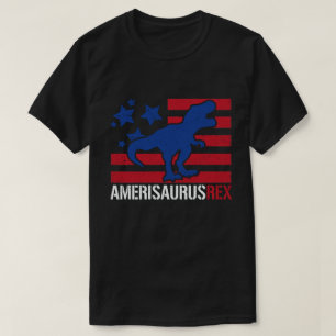 T-shirt Drapeau américain Amerisaurus Rex Dinosaur 4 juill