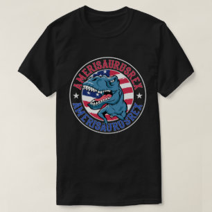 T-shirt Drapeau américain Amerisaurus Rex Dinosaur 4 juill
