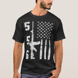 T-shirt Drapeau Américain Ar-15 - Arme-cadeau Ar15 Rifle S