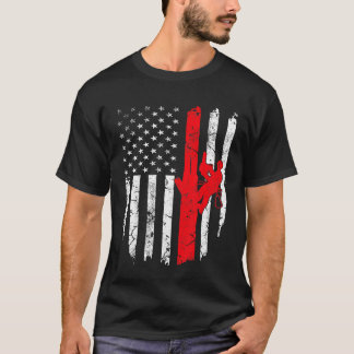 T-shirt Drapeau américain Arboriste 4 juillet Patriotique