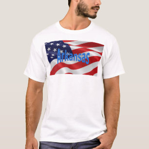 T-shirt Drapeau américain Arkansas