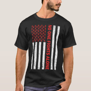 T-shirt Drapeau américain Aucun corps ne combat seul Sensi