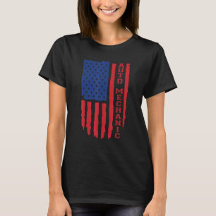 T-shirt Drapeau américain Auto Mechanic Usa