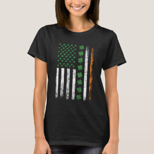 T-shirt Drapeau américain avec Jour de la Saint Patrick Sh
