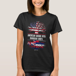 T-shirt Drapeau américain avec racines hawaïennes Drapeau 