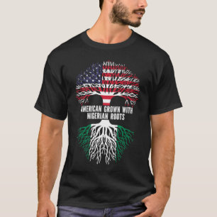 T-shirt Drapeau américain avec racines nigérianes USA
