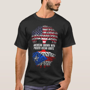 T-shirt Drapeau américain avec racines portoricaines USA