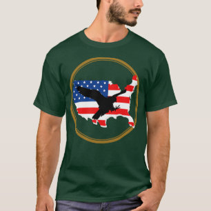 T-shirt Drapeau américain avec silhouette d'aigle
