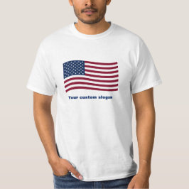 T-shirt Drapeau américain avec slogan personnalisé
