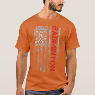 T-shirt Drapeau américain Badminton Jersey pour Badminton 