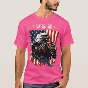 T-shirt Drapeau américain Bald Eagle