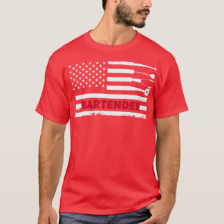 T-shirt Drapeau américain barman 2022
