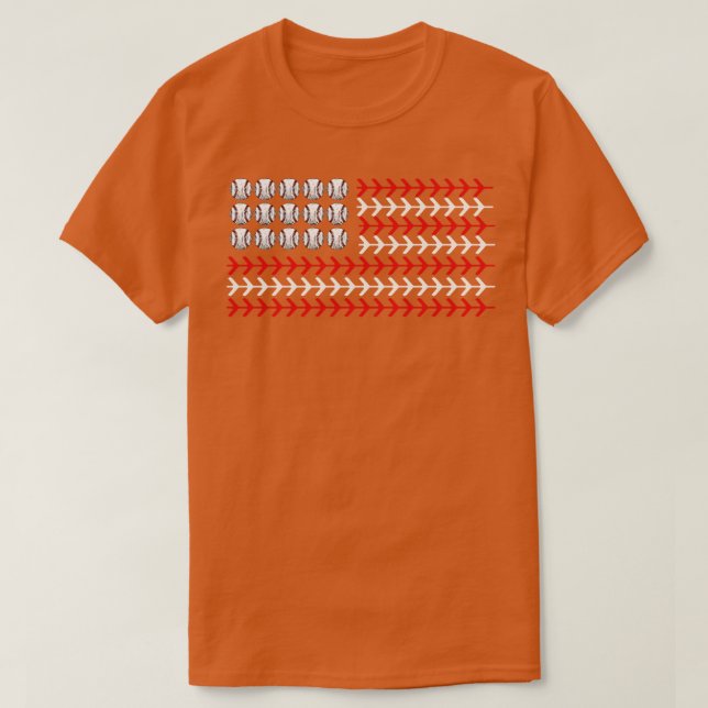 T-shirt Drapeau américain Baseball patriotique 10 (Design devant)