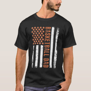 T-shirt Drapeau américain Basket-ball Papa American Sport