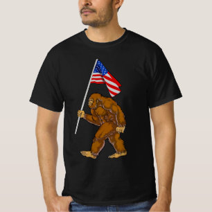T-shirt Drapeau américain Bigfoot