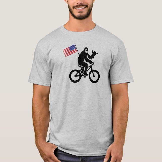T-shirt Drapeau américain Bigfoot Cycling (Devant)