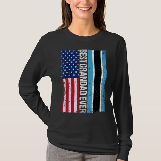 T-shirt Drapeau américain Botswana Drapeau meilleur grand  (Devant)
