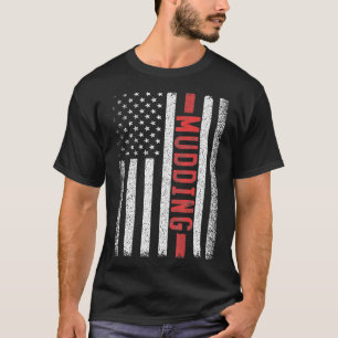 T-shirt Drapeau américain boueux 4 juillet boue boue