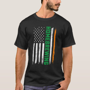 T-shirt Drapeau américain brassant Drapeau Saint Patrick H