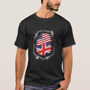 T-shirt Drapeau américain britannique