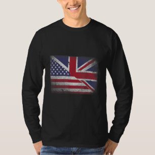 T-shirt Drapeau américain britannique Grande-Bretagne Unio