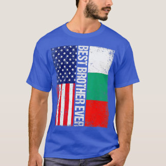 T-shirt Drapeau américain Bulgarie Drapeau Meilleur Frère 