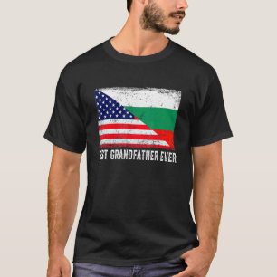 T-shirt Drapeau américain Bulgarie Drapeau meilleur grand-