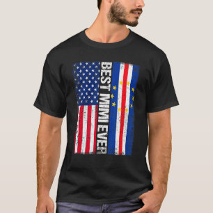 T-shirt Drapeau américain Cabo Verde Drapeau Meilleur Mimi