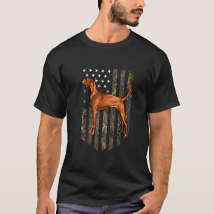 T-shirt drapeau américain camo redbone coonhound