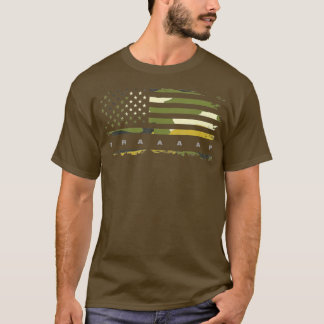 T-shirt Drapeau américain Camouflage Dirt Vélo Motocross