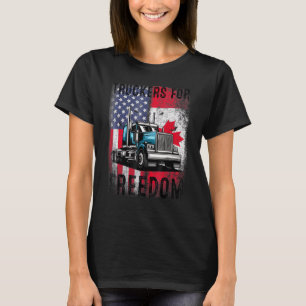 T-shirt Drapeau américain Canada Convoi pour la liberté du