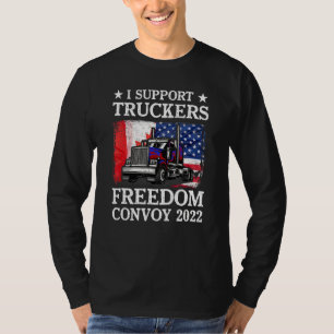 T-shirt Drapeau américain Canada Convoi pour la liberté du