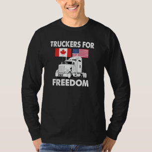 T-shirt Drapeau américain Canada Convoi pour la liberté du