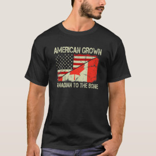 T-shirt Drapeau Américain Canadien À L'Oeil Us Canada