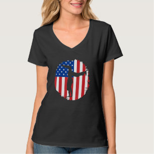 T-shirt Drapeau américain capoeira patriotique américain M