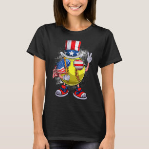 T-shirt Drapeau Américain Casquette Du Softball Oncle Sam