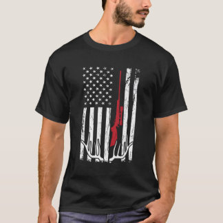 T-shirt Drapeau américain Chasse Chasse Chasse Chasse