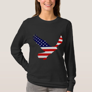 T-shirt Drapeau américain chauve d'Eagle
