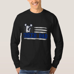 T-shirt Drapeau américain Cheer Papa For Men Funny Père's