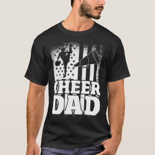 T-shirt Drapeau américain Cheerleader père Cheer Papa