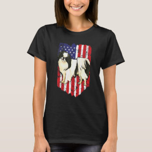 T-shirt Drapeau Américain Chin Japonais 4 Juillet États-Un