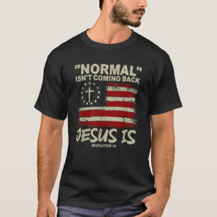 T-shirt Drapeau américain chrétien normal ne revient pas J