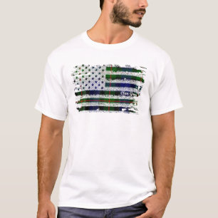 T-shirt Drapeau américain Clan Gunn Tartan écossais